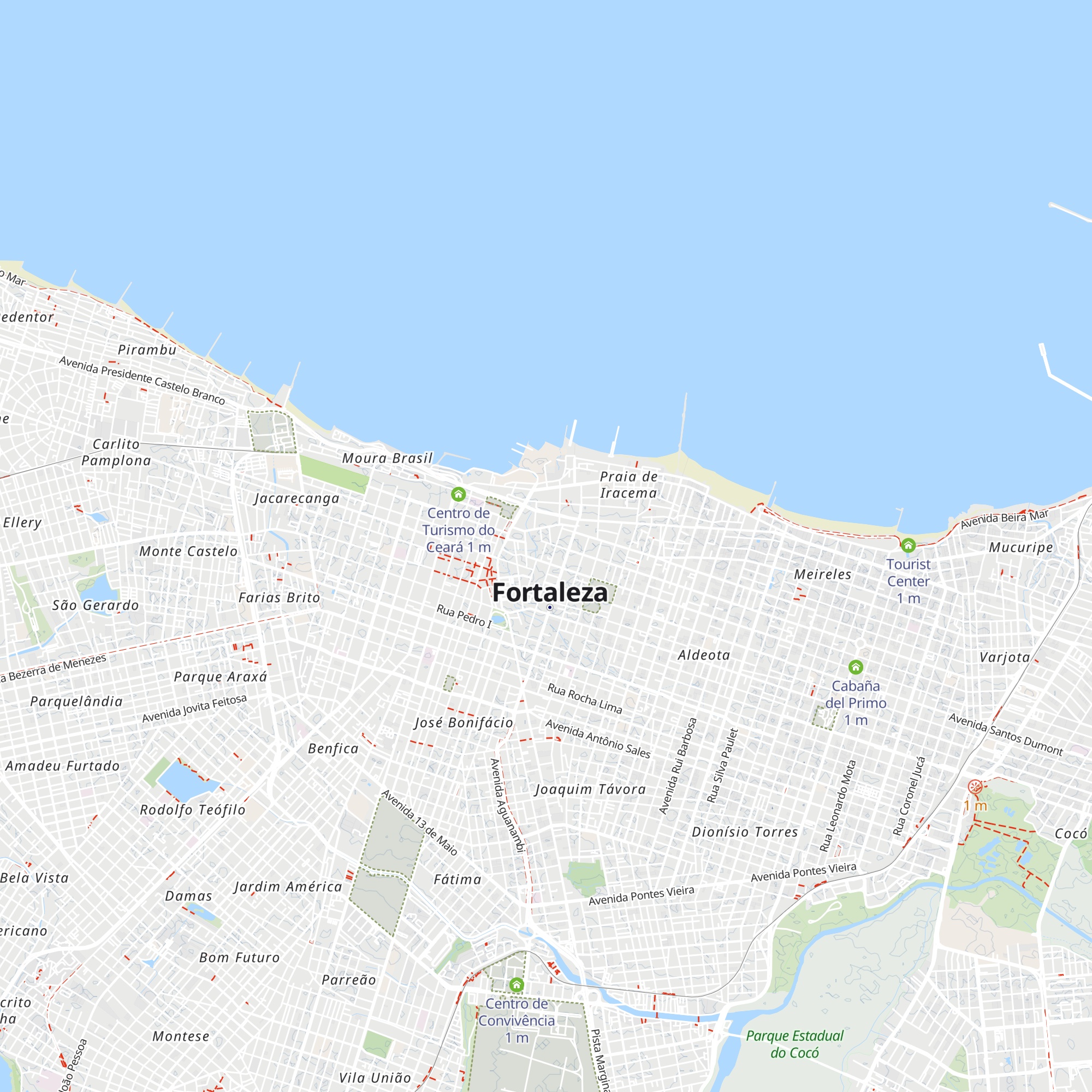 Refugio Hostel Fortaleza map
