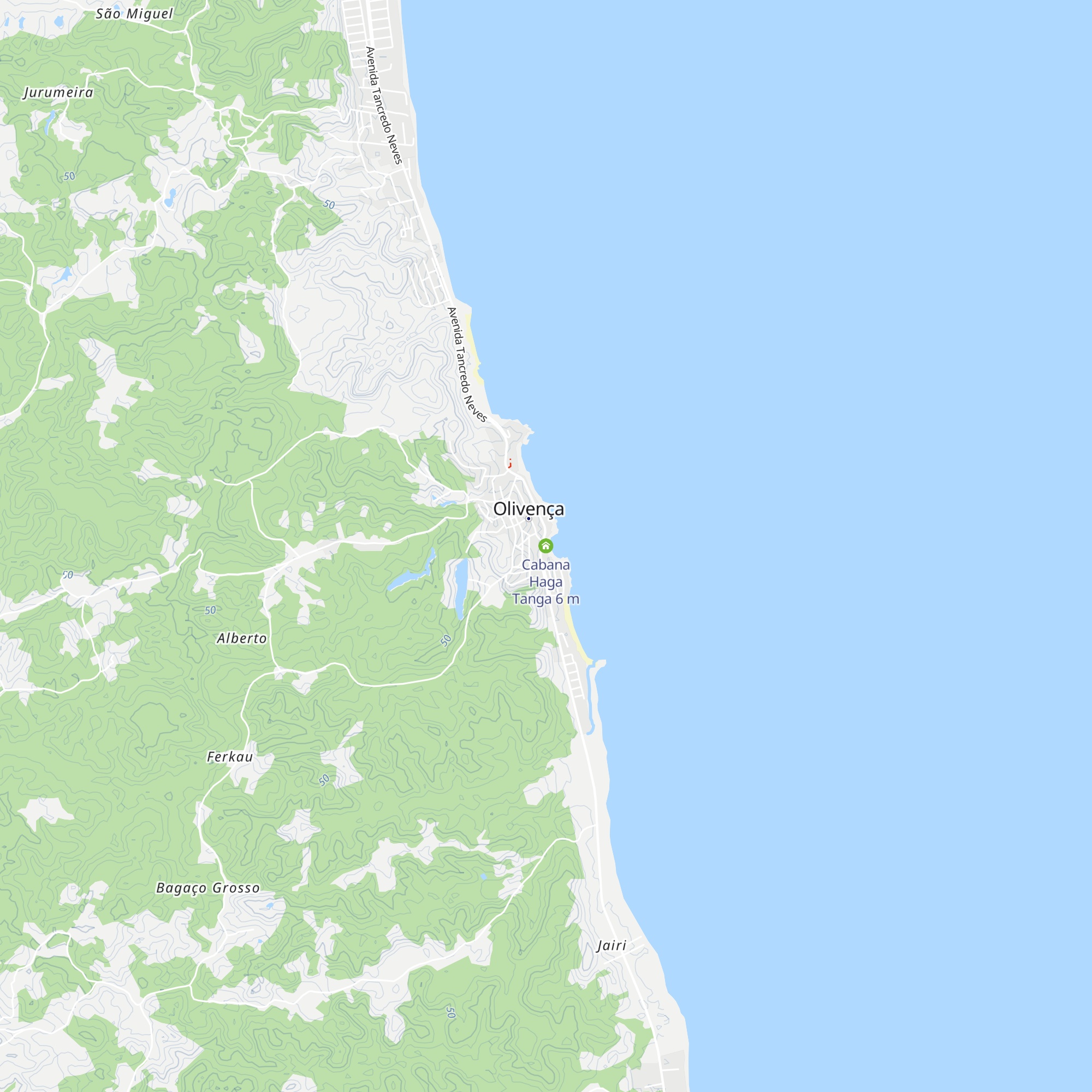 Cabana Haga Tanga map