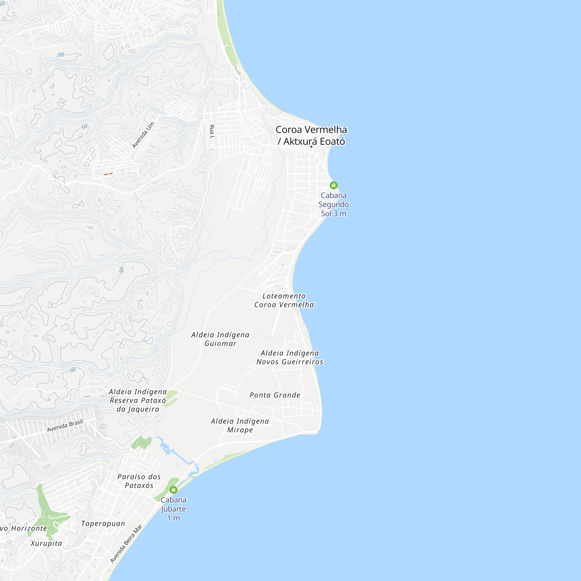 Cabana A Praia Branca map
