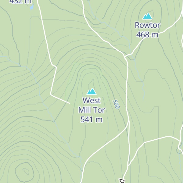 Map of West Mill Tor