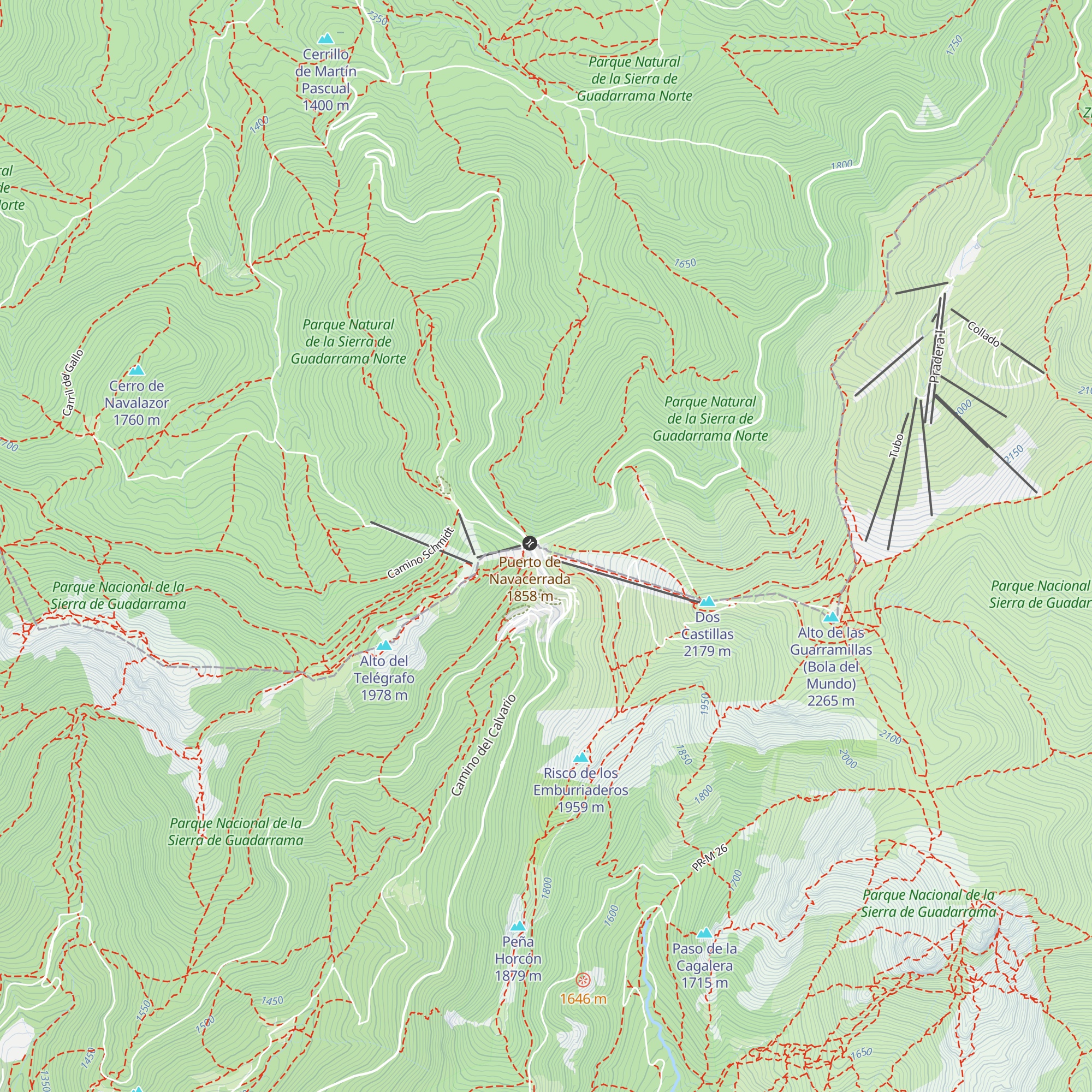 Refugio Cumbres map