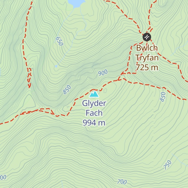 Map of Glyder Fach