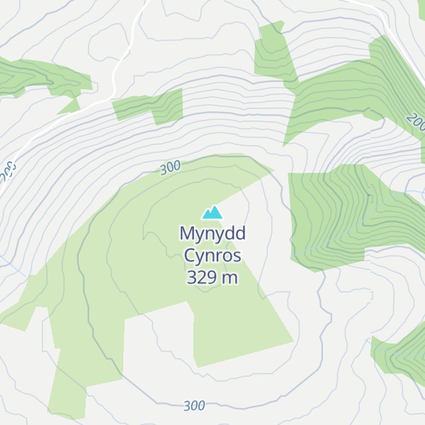 Map of Mynydd Cynros