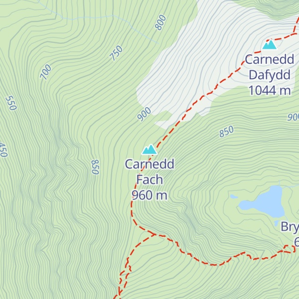 Map of Carnedd Fach