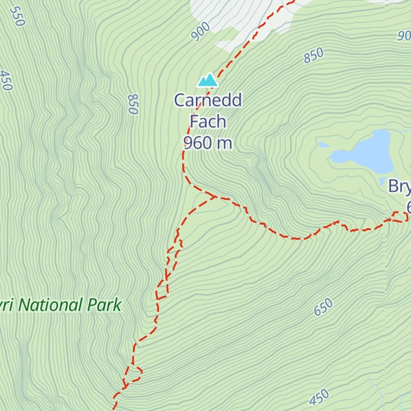 Map of Pen Yr Ole Wen