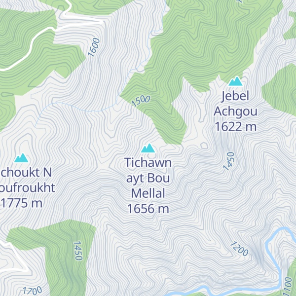 Map of Tichawn ayt Bou Mellal