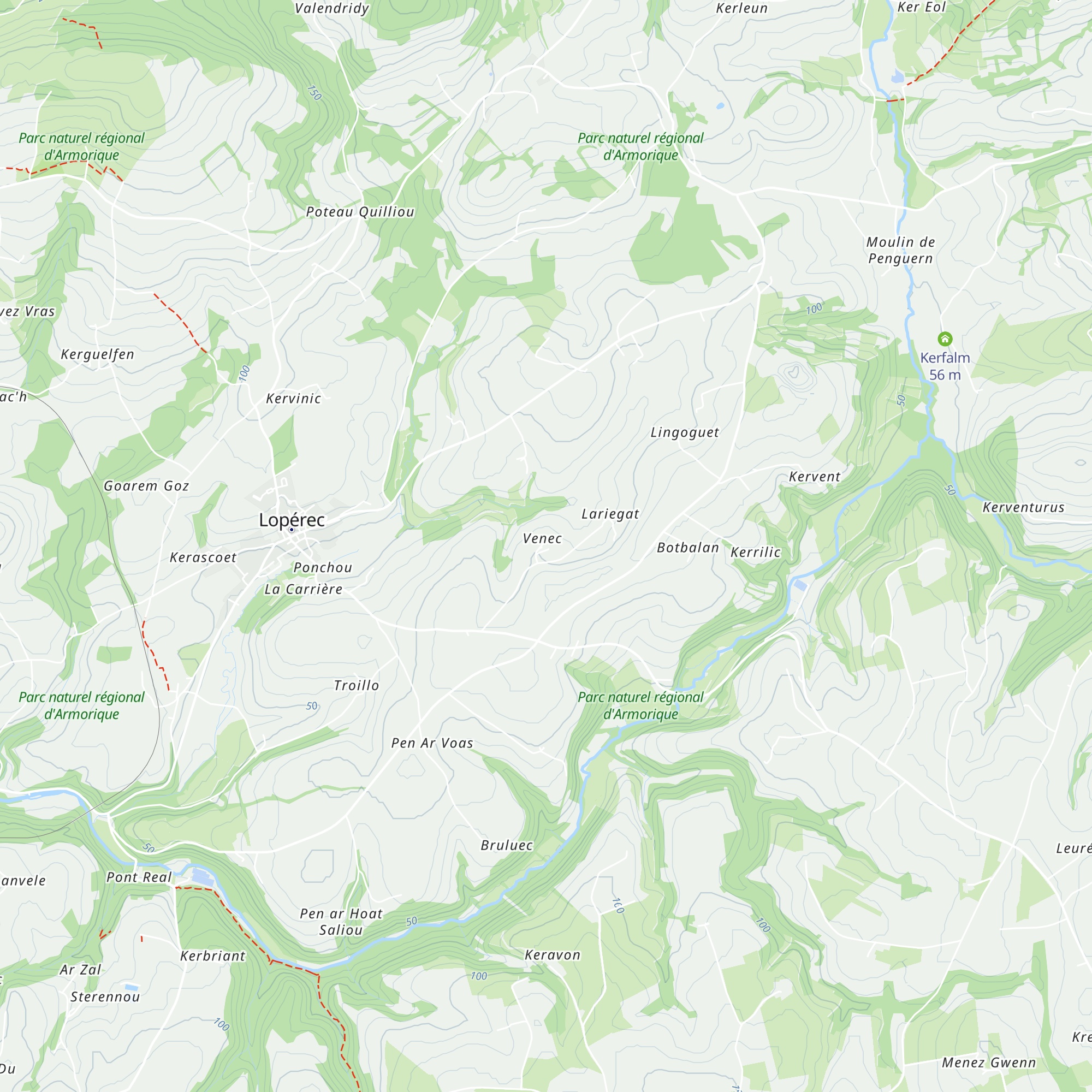 Gîtes Le Venec map