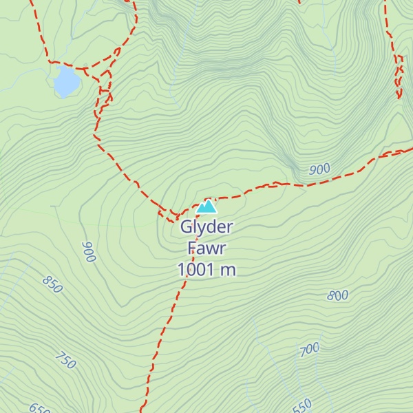 Map of Glyder Fawr