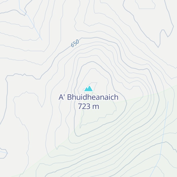 Map of A' Bhuidheanaich
