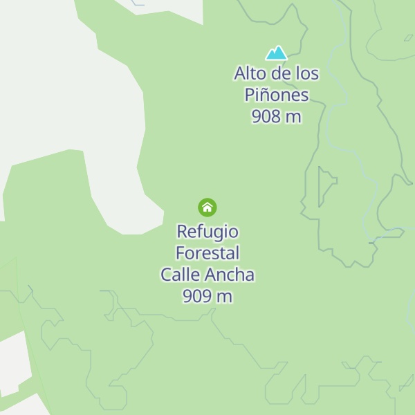 Map of Refugio Forestal Calle Ancha