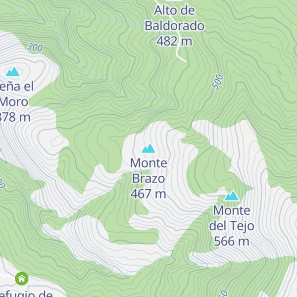 Map of Monte Brazo