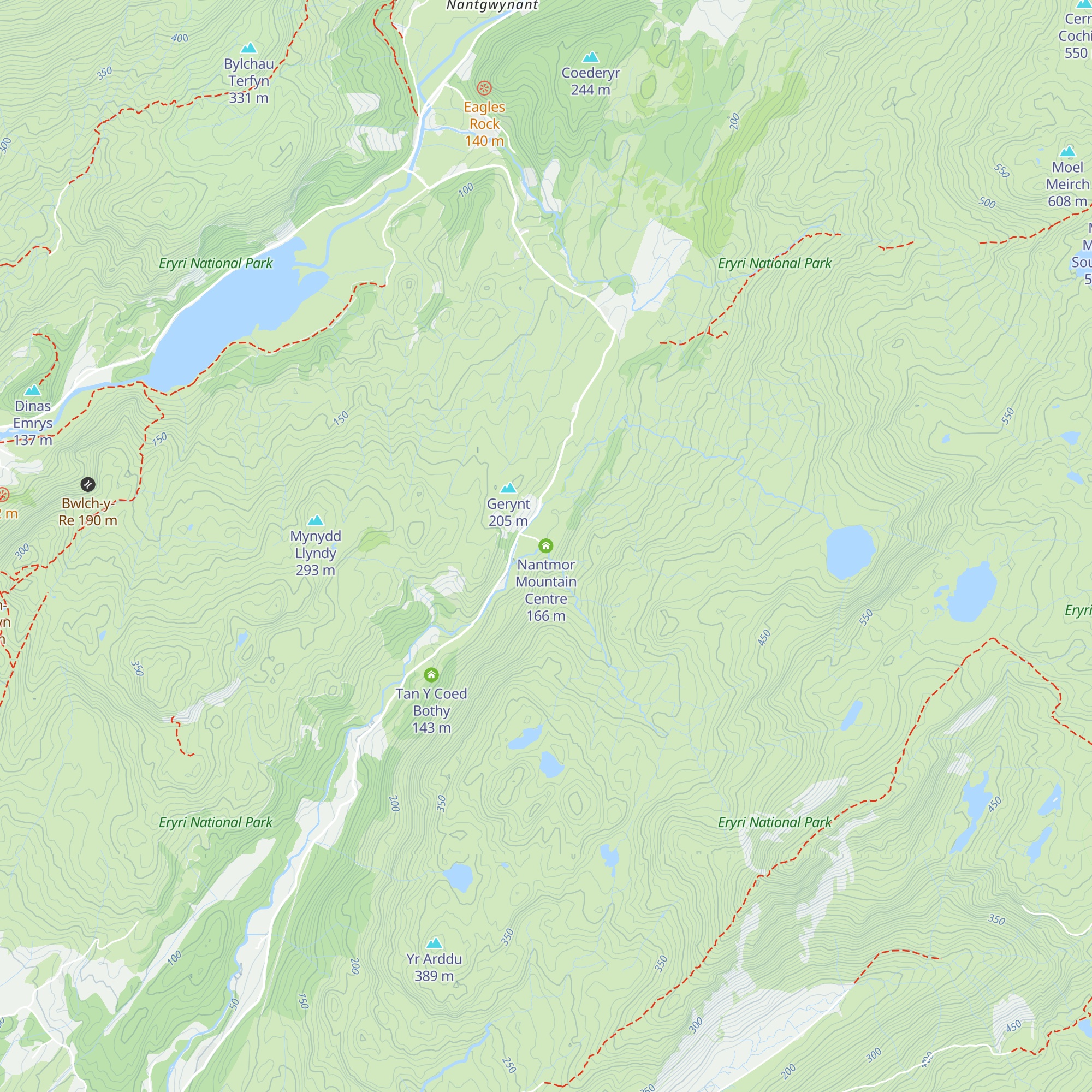 Nantmor Mountain Centre map