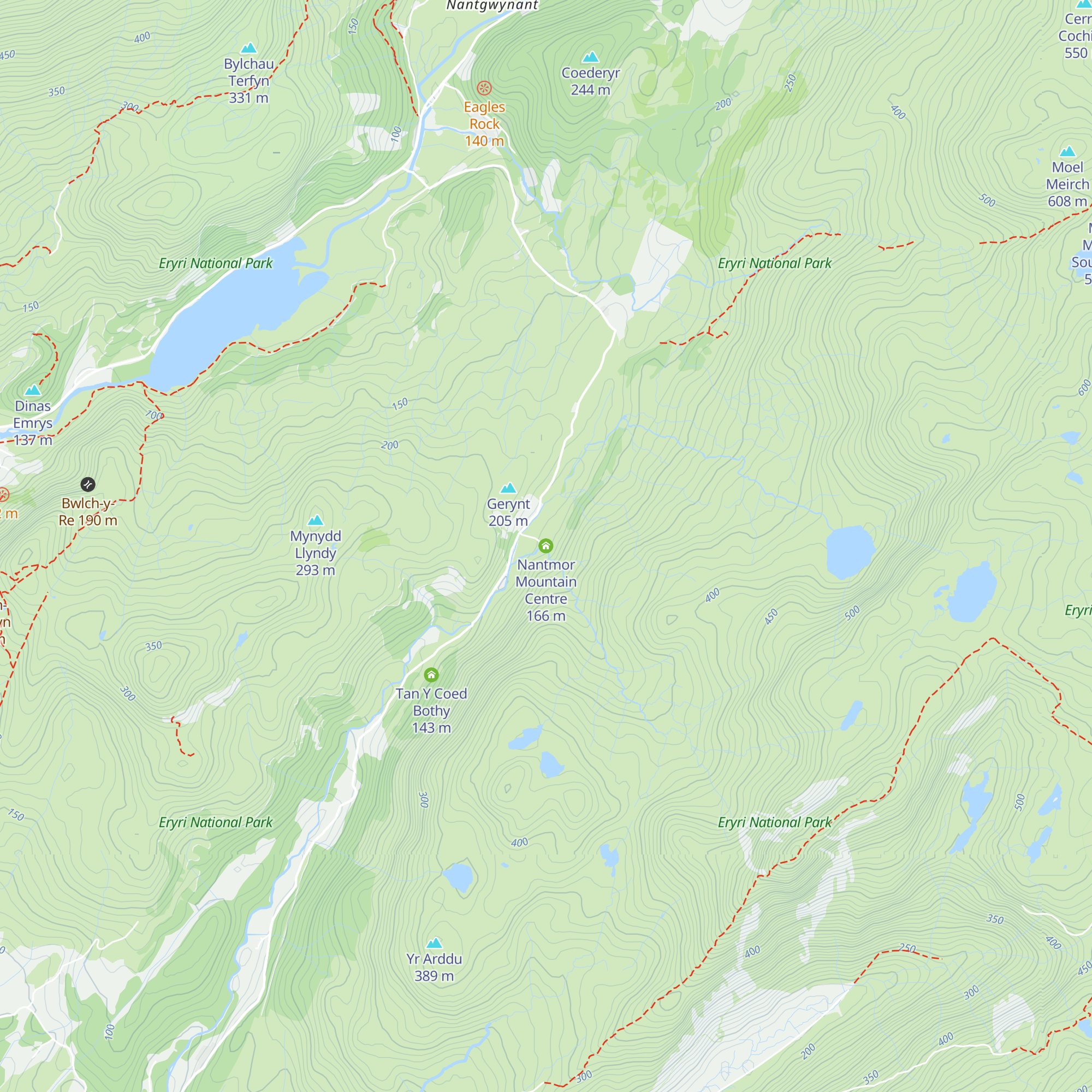 Nantmor Mountain Centre map