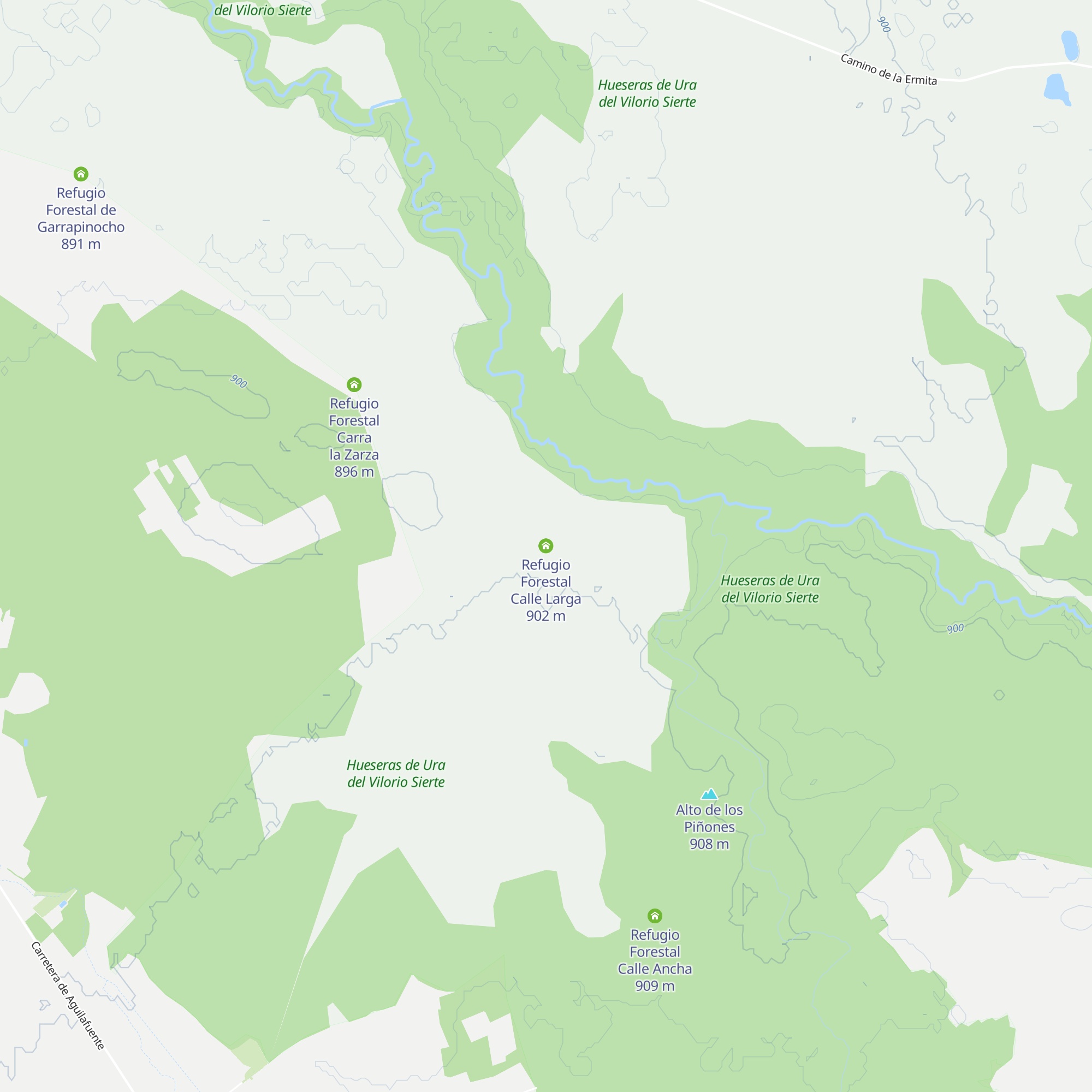 Refugio Forestal Calle Larga map