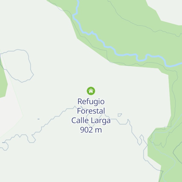 Map of Refugio Forestal Calle Larga