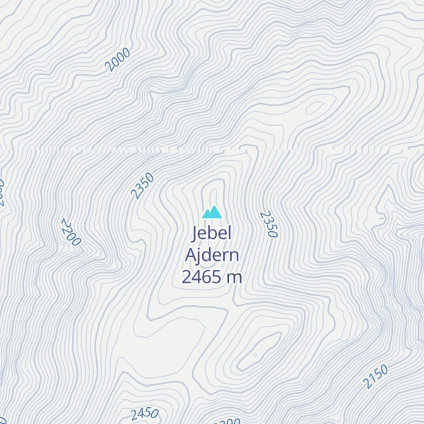 Map of Jebel Ajdern