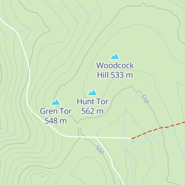 Map of Hunt Tor