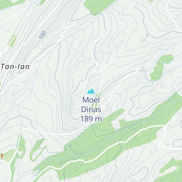 Map of Moel Dinas