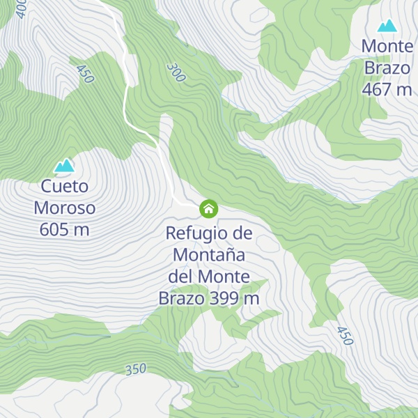 Map of Refugio de Montaña del Monte Brazo