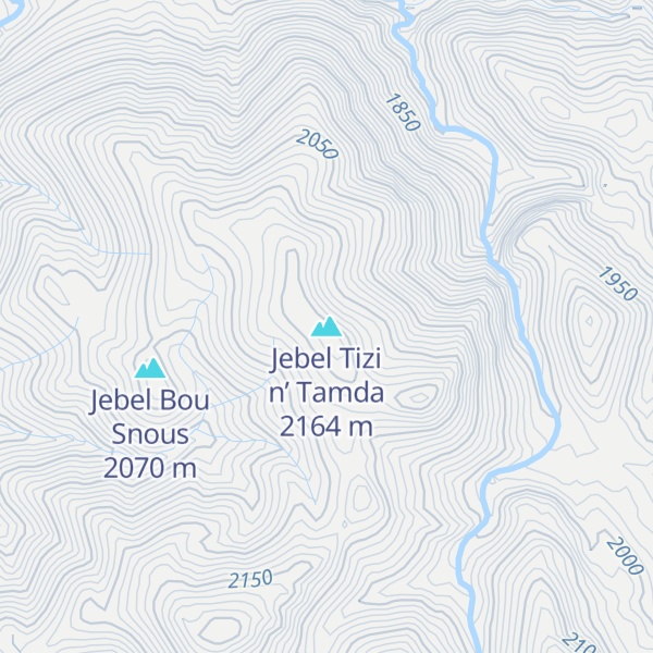 Map of Jebel Tizi n’ Tamda