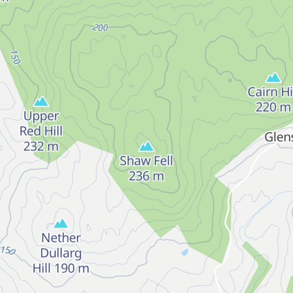 Map of Shaw Fell