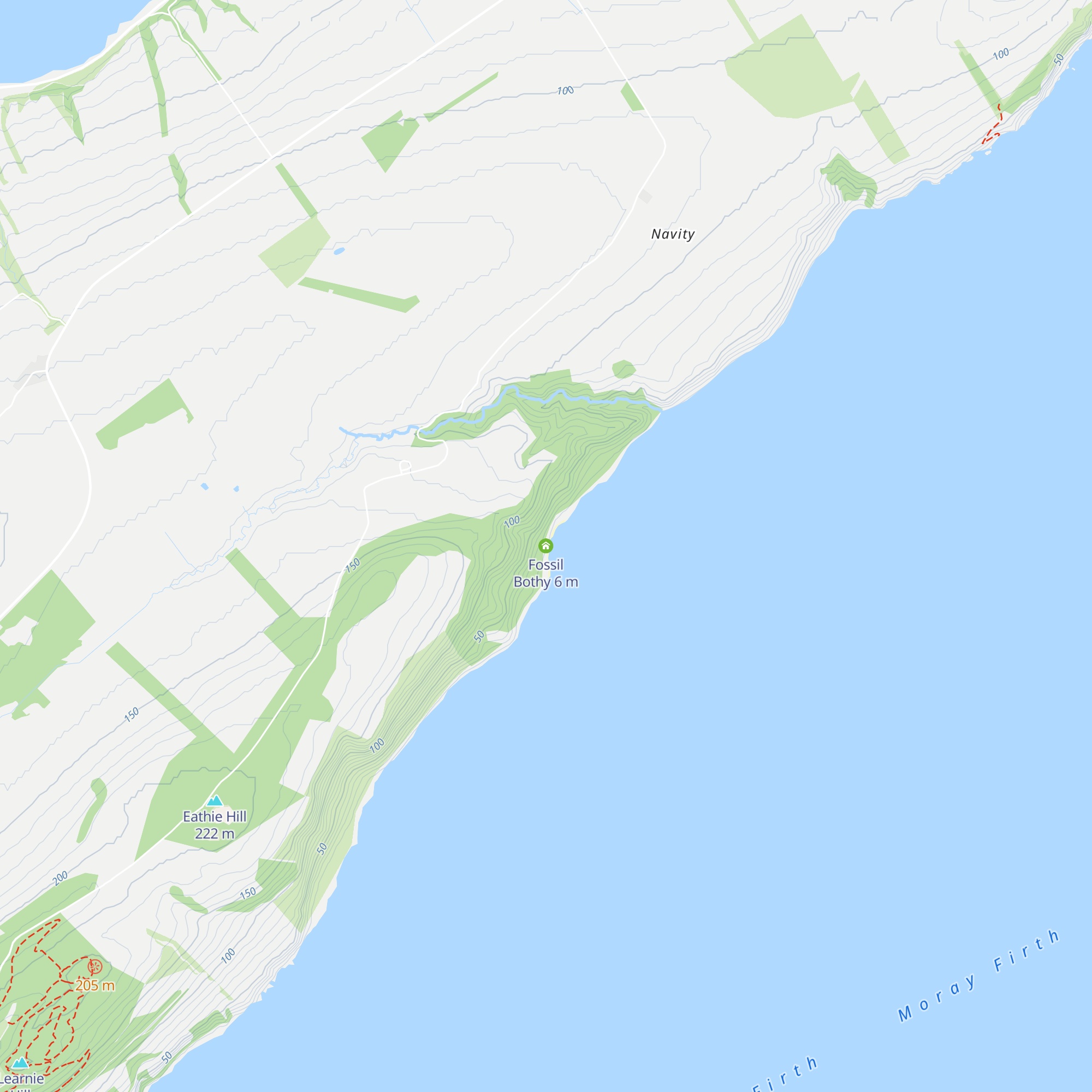 Fossil Bothy map