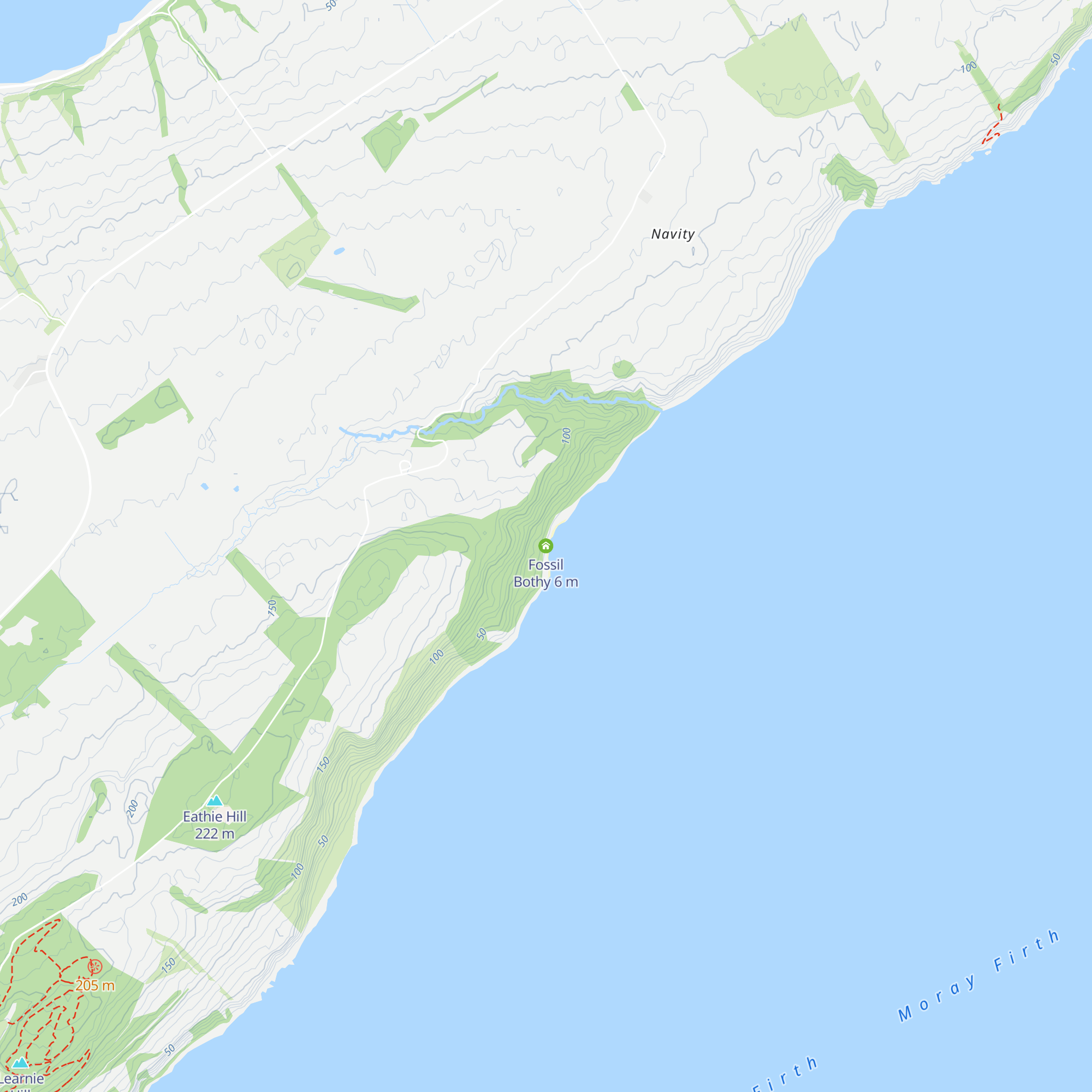 Fossil Bothy map