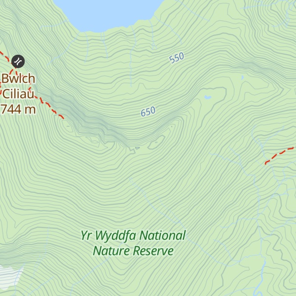 Map of Lliwedd Bach