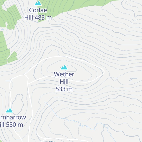 Map of Upper Glenjaan Hill