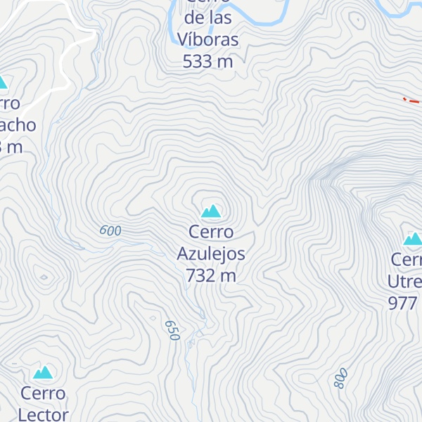 Map of Cerro Azulejos