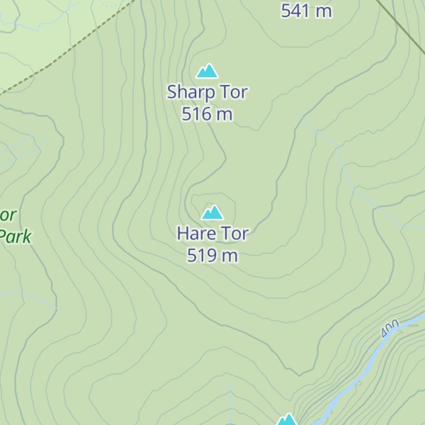 Map of Hare Tor