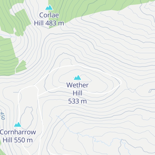 Map of Wether Hill