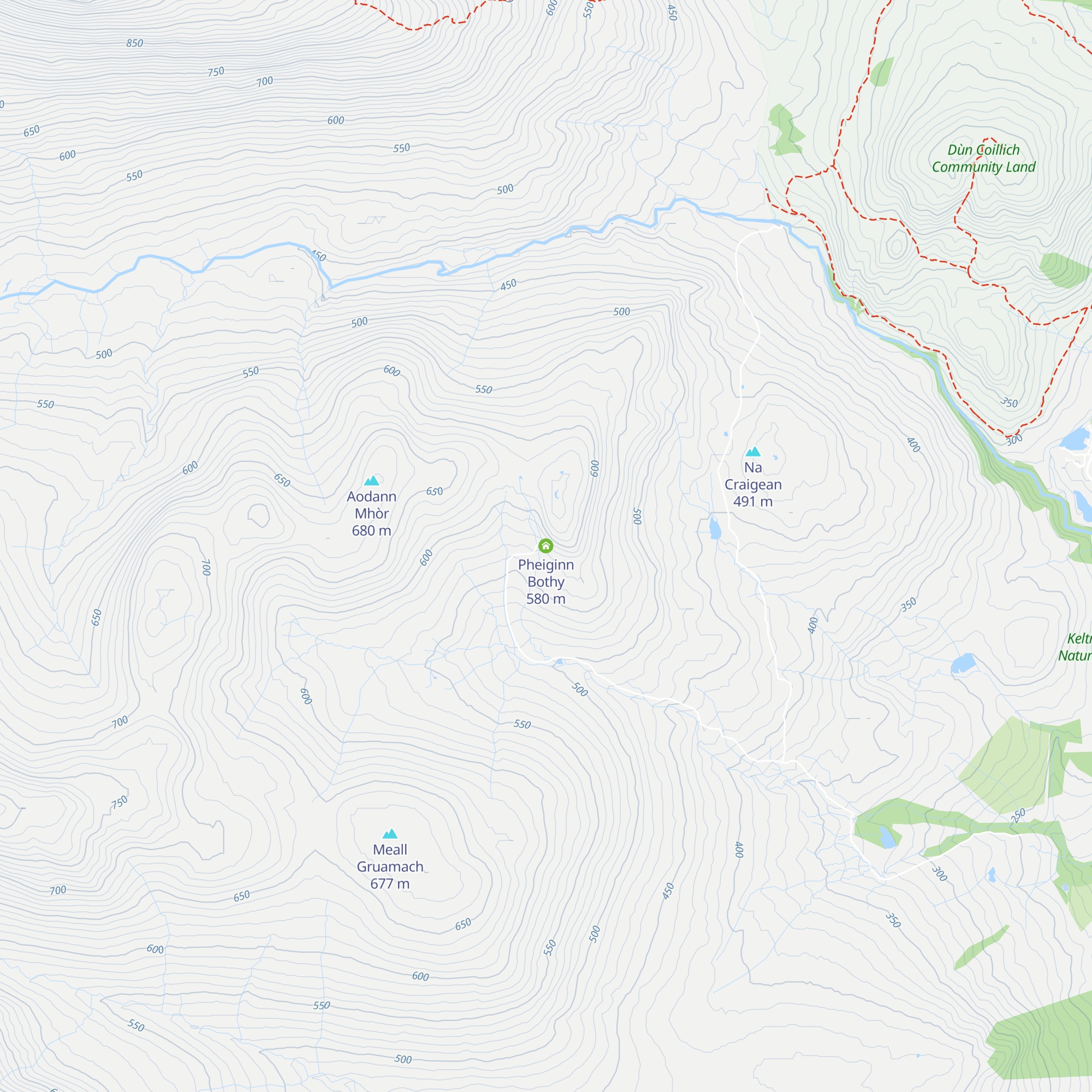 Pheiginn Bothy map
