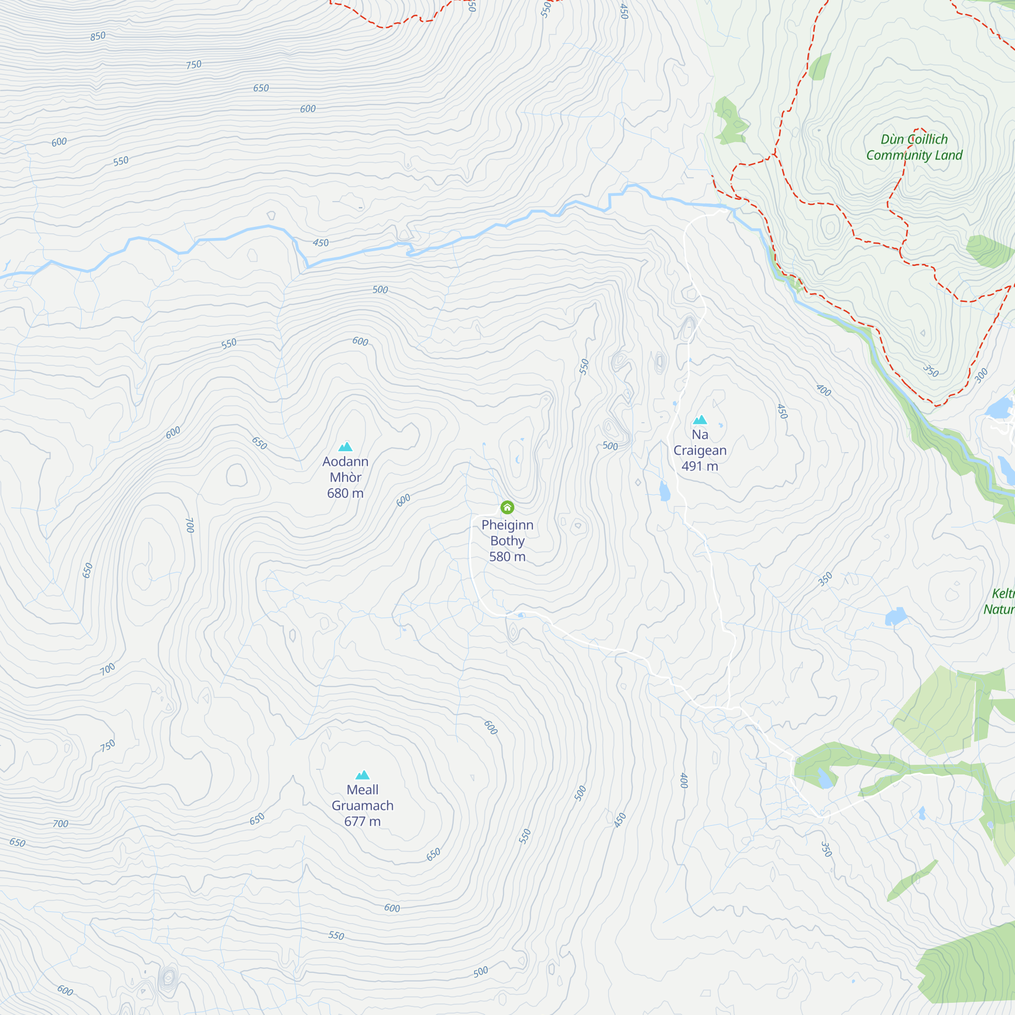 Pheiginn Bothy map