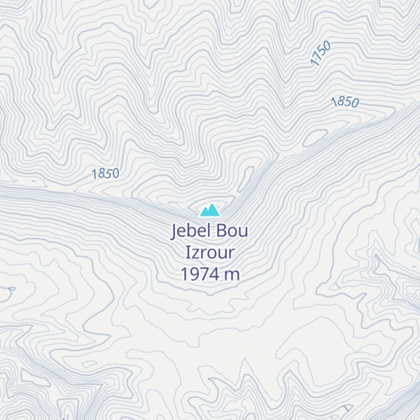 Map of Jebel Bou Izrour