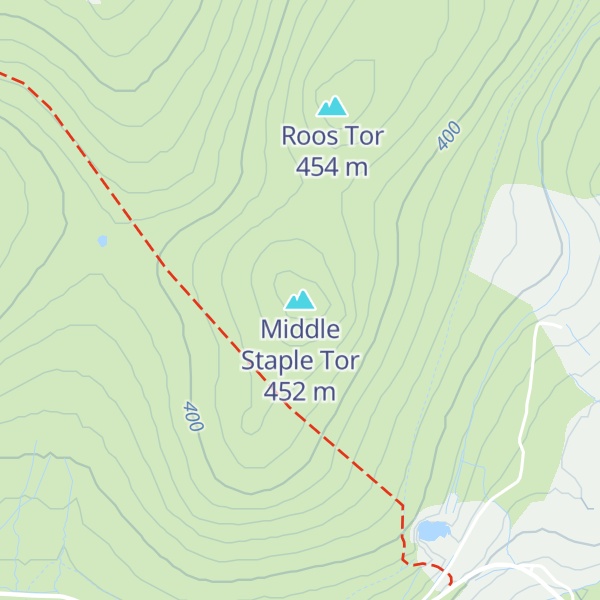 Map of Middle Staple Tor