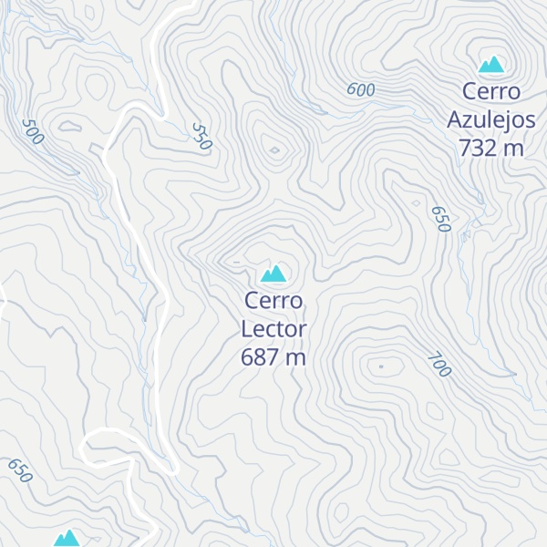 Map of Cerro Lector