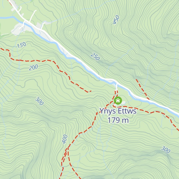 Map of Cwm Glas Mawr