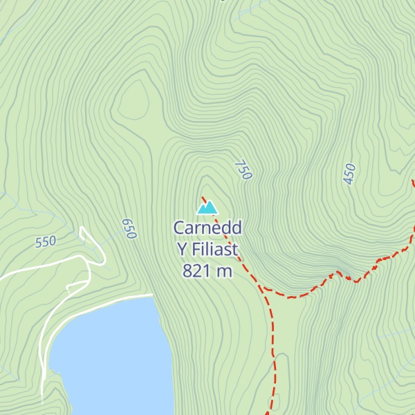Map of Carnedd Y Filiast