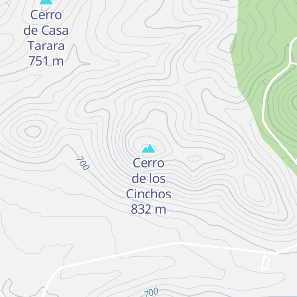 Map of Cerro de los Cinchos