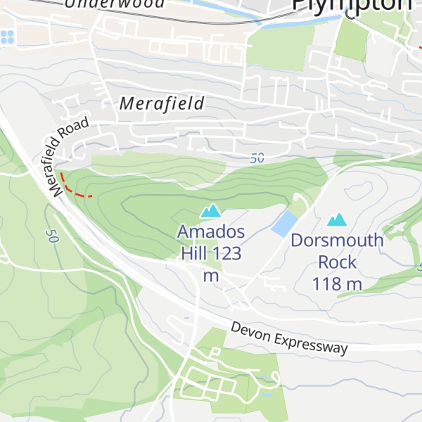 Map of Amados Hill