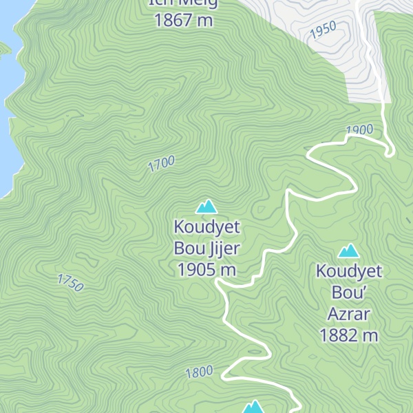 Map of Koudyet Bou Jijer