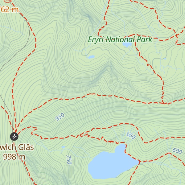 Map of Clogwyn y Person