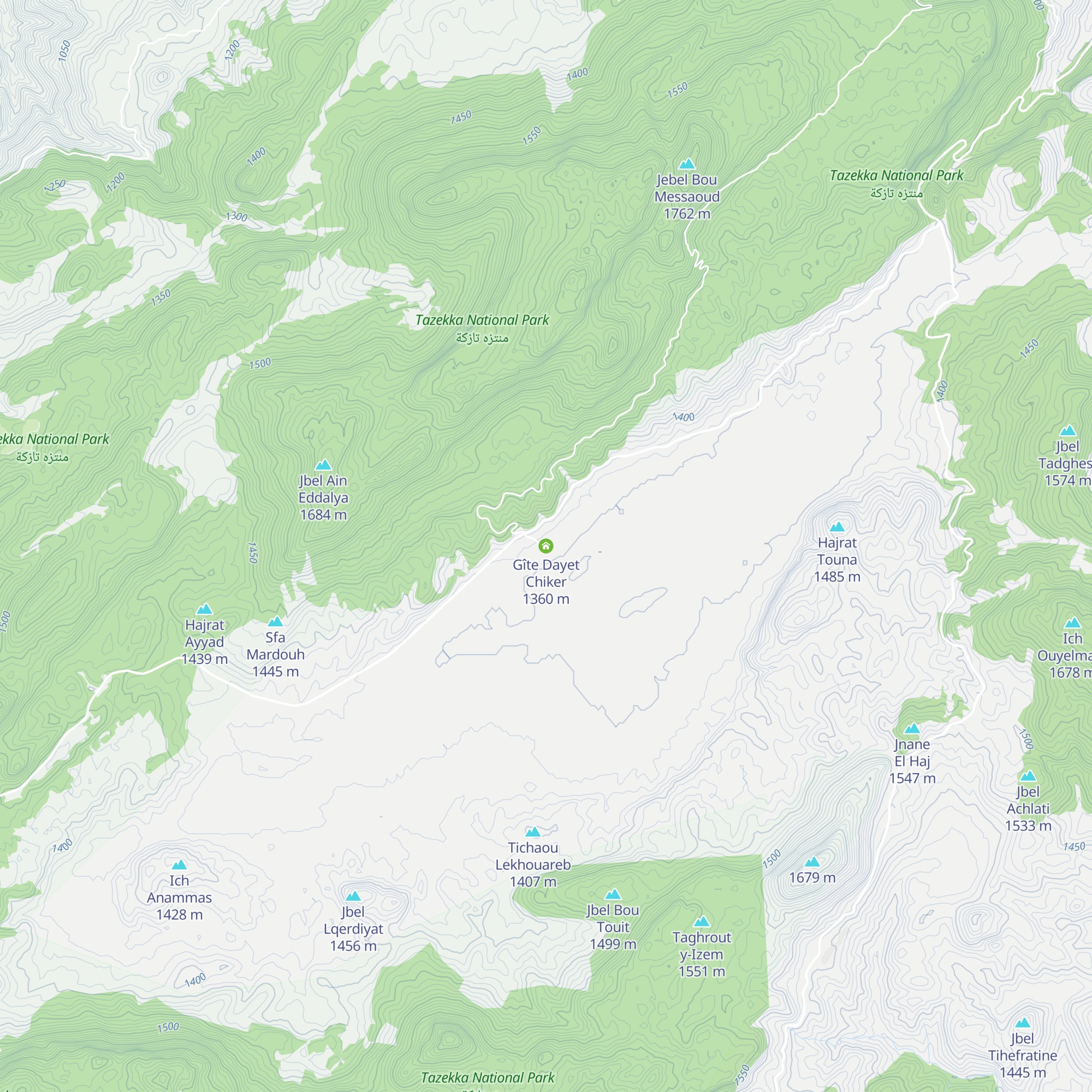 Gîte Dayet Chiker map