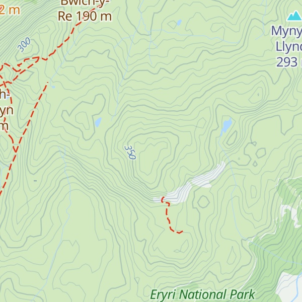 Map of Moel y Dyniewyd