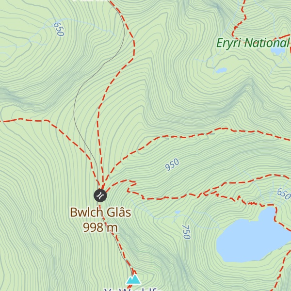 Map of Garnedd Ugain