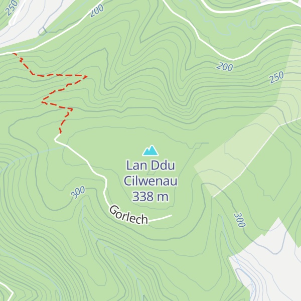 Map of Lan Ddu Cilwenau