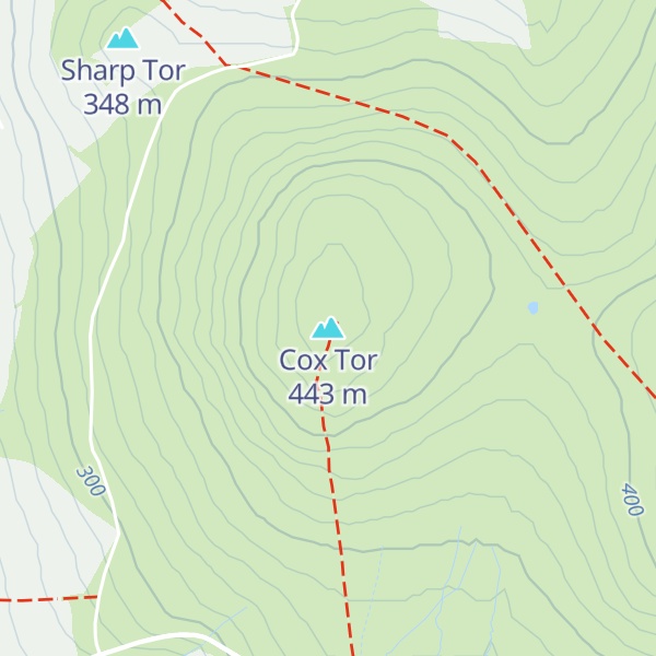 Map of Cox Tor