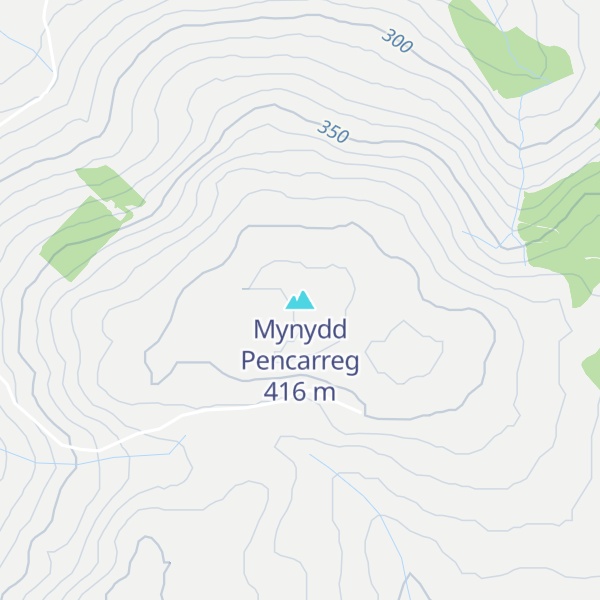 Map of Mynydd Pencarreg