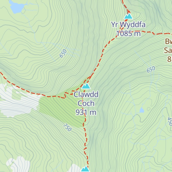 Map of Clawdd Coch